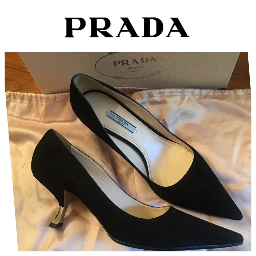 💟 HP 💟 Prada Metal Heel Pumps